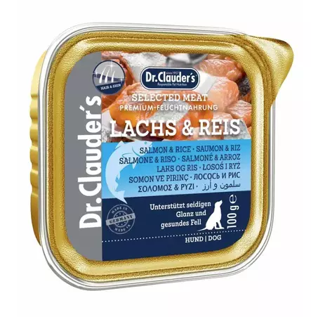 Dr. Clauder's Hair & Skin lohi & riisi koiran märkäruoka 100 g - Dr. Clauder's - 2610 - 1