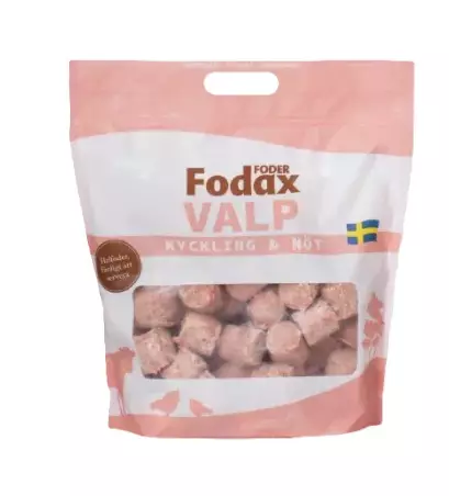 Fodax Valp kana-nauta koiranpennun täysravinto raakaruoka 1,5 kg - Fodax raakaruoat - 6480 - 1