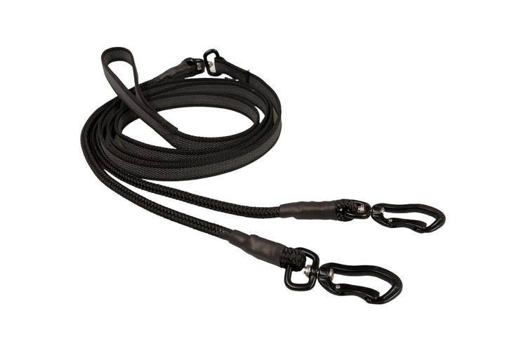 D&C Supergrip DUO talutin 2 m ALU -lukoilla kahdelle koiralle - Koiran Supergrip taluttimet - 4270 - 1