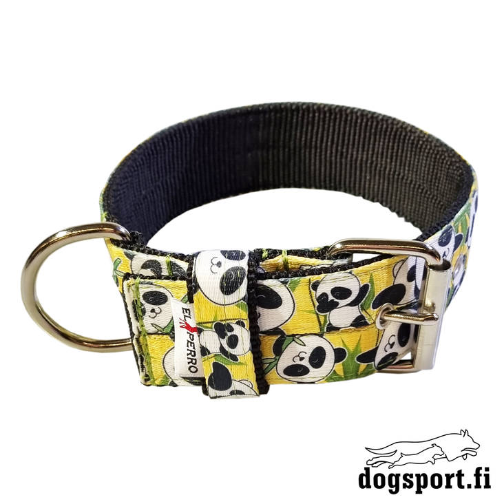 EL PERRO Solkipanta leveä panda 55 cm - Koiran tekstiilipannat - 1680 - 1