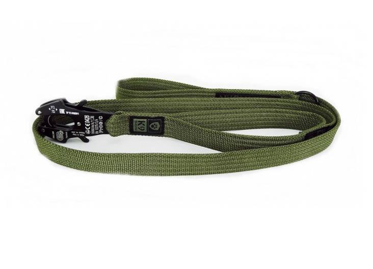 K9 Thorn talutin Kong-lukolla ja kahdella kahvalla 2 m olive - Koiran tekstiilitaluttimet - 4040 - 1