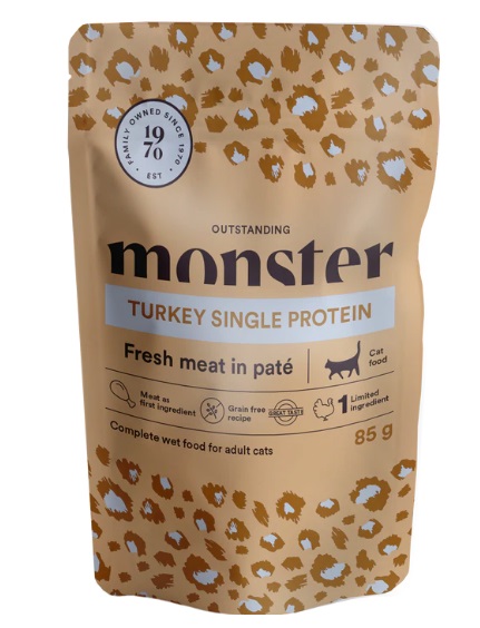 Monster Cat Adult kalkkuna 85 g - Monster märkäruoat kissalle - 1610 - 1