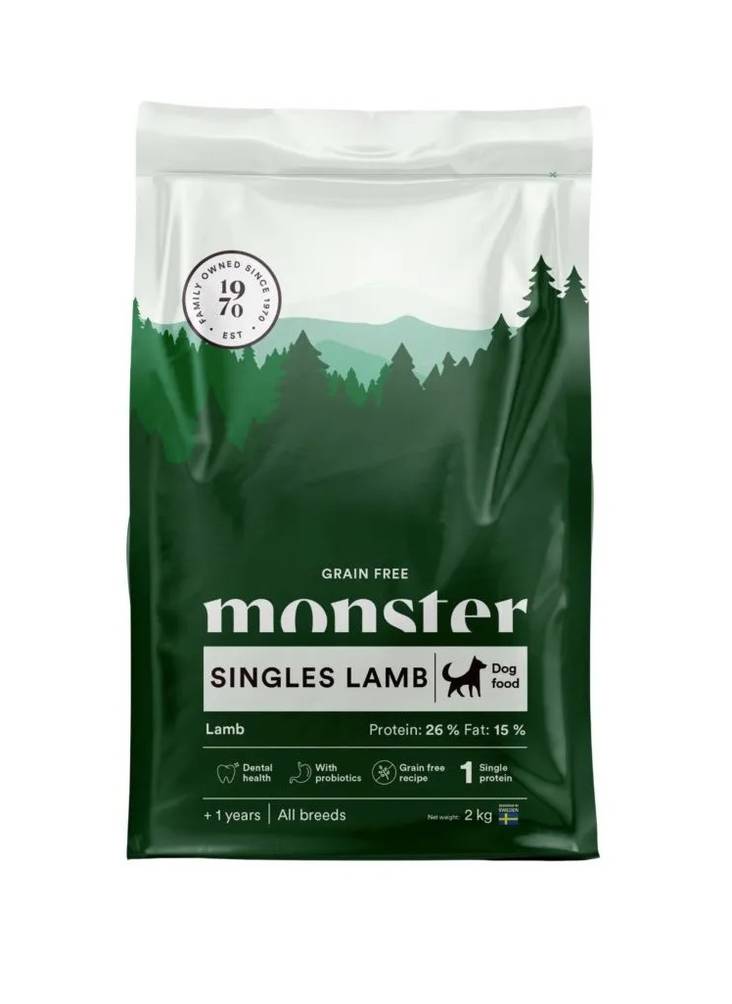 Monster GF Singles Lamb 2 kg - Monster kuivaruoat koiralle - 3120 - 1