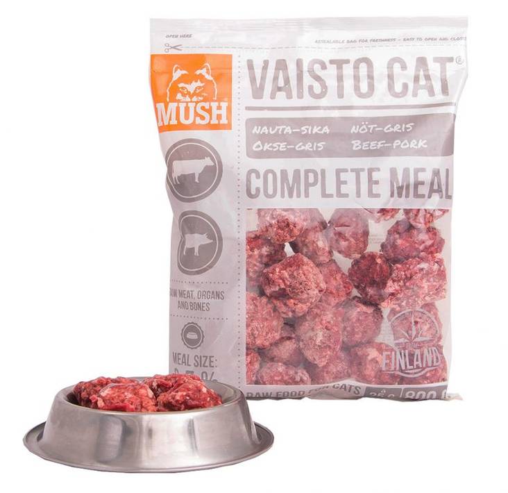 Mush Vaisto Cat Valkoinen nauta-sika 800 g - Kissan raakaruoat - 3200 - 1