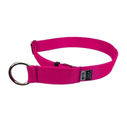 Sali Obro puolikiristävä panta 25 mm pinkki koko M - Koiran tekstiilipannat - 4870 - 1