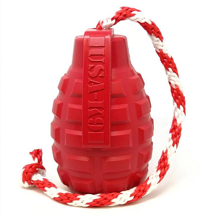 SodaPup USA-K9 Grenade punainen M - Koiran kumi- ja lateksilelut - 4220 - 1