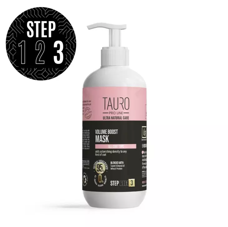 Tauro Natural Care Volume Boost Mask tuuheuttava maski koirille ja kissoille 400 ml - Koiran shampoot ja hoitotuotteet - 6550 - 1