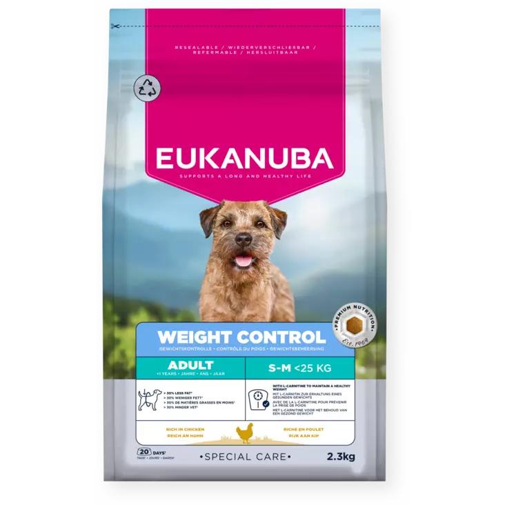 Eukanuba Special Care Weight Control Adult Small & Medium Breed koiran kuivaruoka 2,3 kg - Eukanuba kuivaruoat koiralle - 6210 - 2
