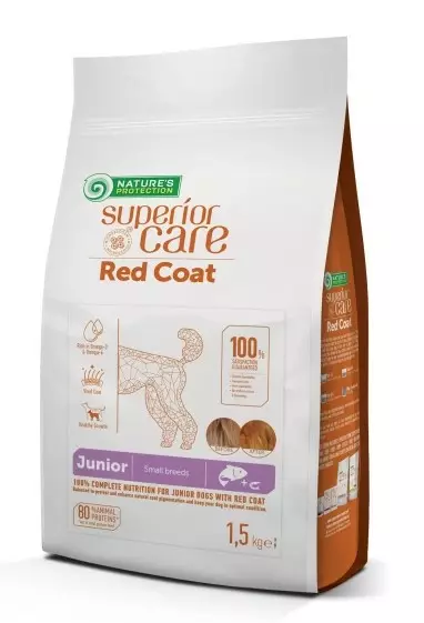 Superior Care RED COAT Lohi Junior Small viljaton koiranpennun kuivaruoka 1,5 kg - Nature's Protection - 6440 - 1
