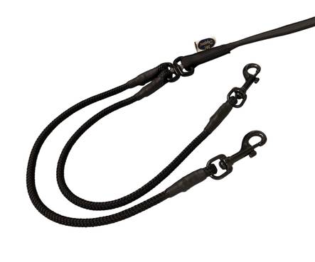 D&C Supergrip DUO talutin 2 m pistoolilukoilla kahdelle koiralle - Koiran Supergrip taluttimet - 4271 - 2