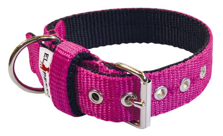 EL PERRO Solkipanta kapea pinkki 45 cm - Koiran tekstiilipannat - 1311 - 1