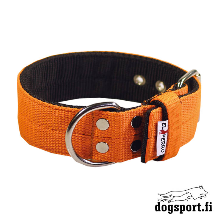 EL PERRO Solkipanta leveä oranssi 55 cm - Koiran tekstiilipannat - 5051 - 1