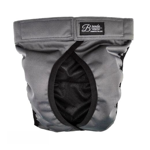 FinNero Brenda Juoksuhousut harmaa XXS - Koiran juoksuhousut ja urosvyöt - 1401 - 1