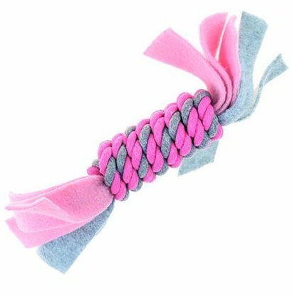 Happy Pet Fleecy Rope Coil köysilelu pinkki 25 cm - Muut koiranlelut - 4021 - 1