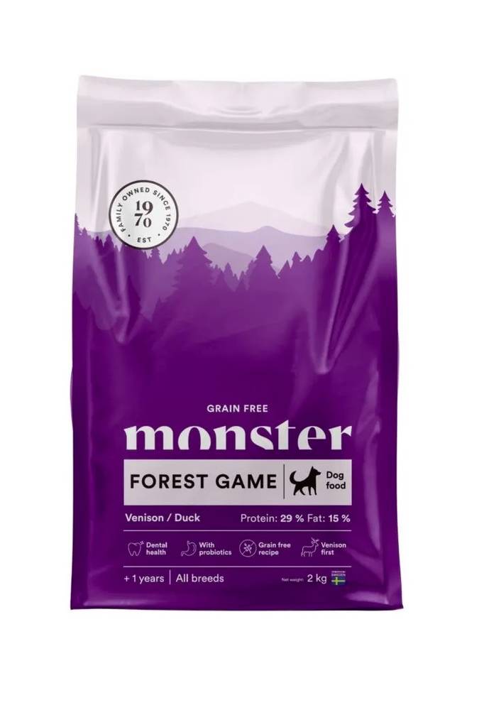 Monster Grain Free Forest Game Venison/duck 2 kg - Monster kuivaruoat koiralle - 3121 - 1