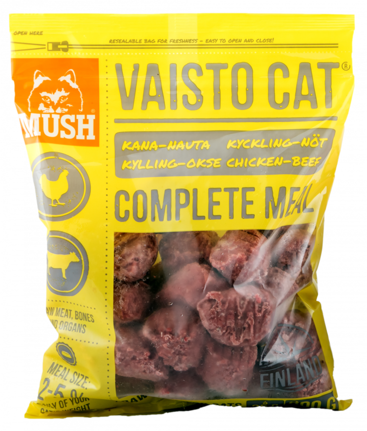 Mush Vaisto Cat Keltainen kana-nauta 800 g - Kissan raakaruoat - 3201 - 1