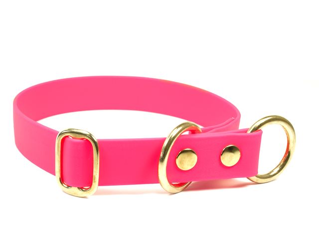 Mystique Biothane puolikiristävä panta pinkki 35 cm - Koiran tekstiilipannat - 4661 - 1