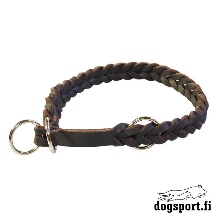 Puolikiristävä punottu nahkapanta 40-45 - Koiran nahkapannat - 2021 - 1