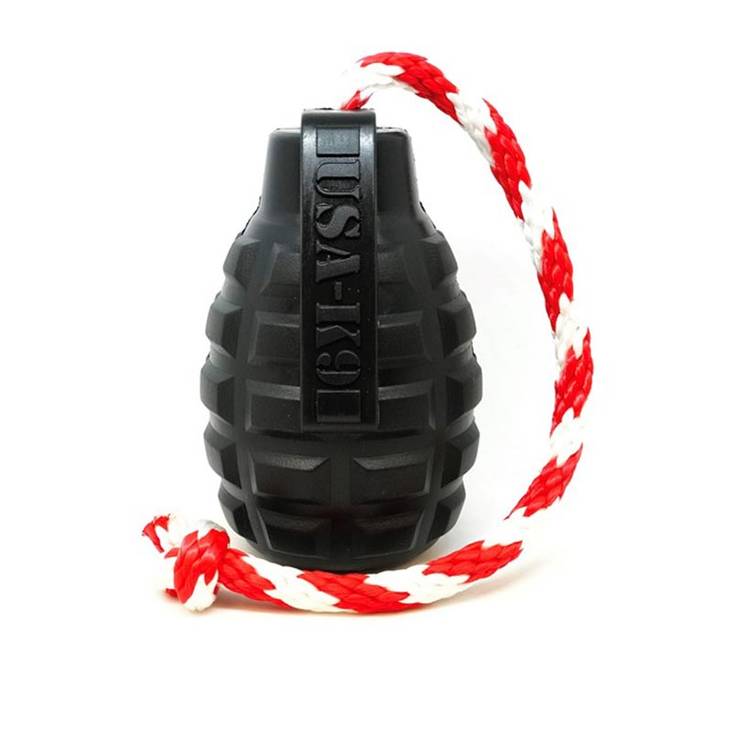 SodaPup USA-K9 Magnum Grenade musta M - Koiran kumi- ja lateksilelut - 4321 - 1
