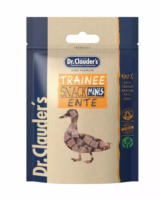 Dr. Clauder's Trainee Snack Minis ankka 50 g - Koulutusherkut - 2611 - 1