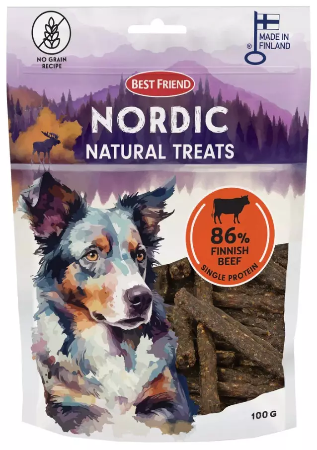 Best Friend Nordic Natural Treats härkä 100 g - Koulutusherkut - 5371 - 1