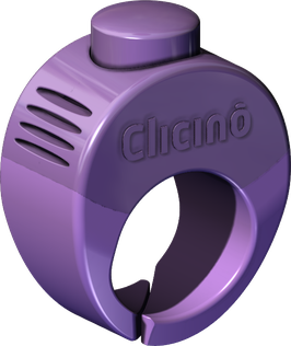 Clicino clicker-ring sormusnaksutin, vaaleanliila S - Naksuttimet - 5991 - 1