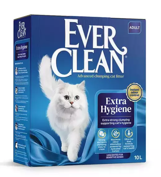 EverClean Extra Hygiene Unscented kissanhiekka 10 l - Kissanhiekat - 781 - 2