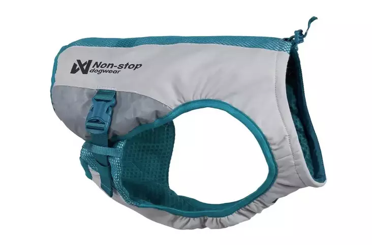 Non Stop Cooling Vest vaaleanharmaa/sinivihreä XS - Koiran takit - 2591 - 1