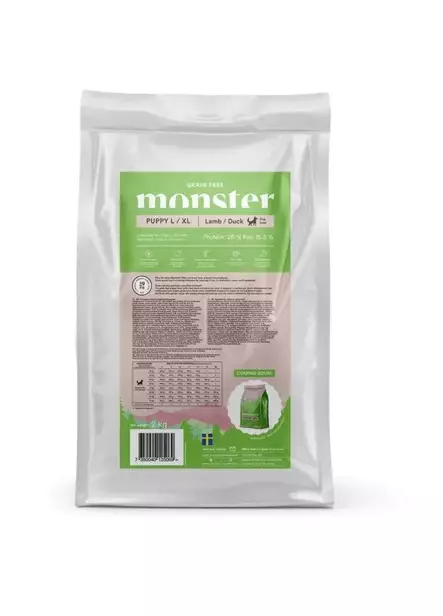 Monster Dog Grain Free Puppy L/XL Lamb/duck viljaton koiranpennun kuivaruoka 12 kg PÄIVÄYS LÄHESTYY - Monster kuivaruoat koiralle - 5562 - 1