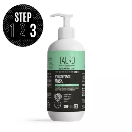 Tauro Natural Care Intense White Coat Hydrate Mask syväkosteuttava maski koirille ja kissoille 400 ml - Koiran shampoot ja hoitotuotteet - 6552 - 1