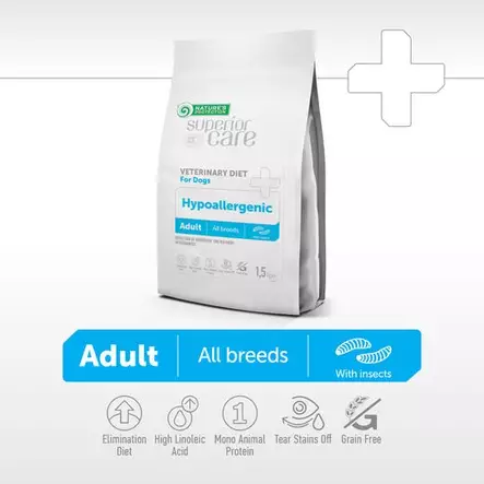 Superior Care VET Hypoallergenic Adult hyönteinen 1,5 kg - Nature's Protection - 6192 - 2
