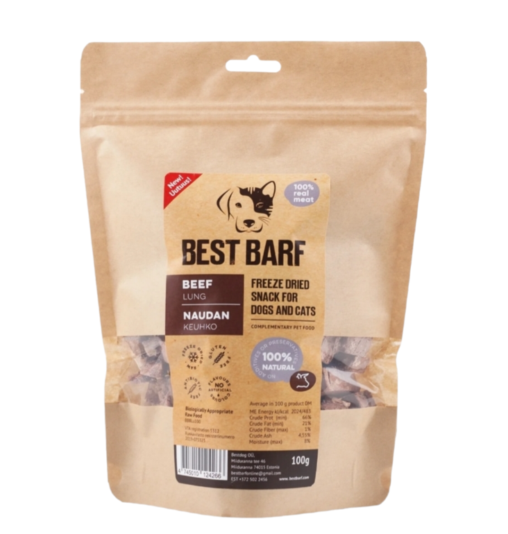 Best Barf Naudan keuhko 100 g - Best Barf - 3602 - 1