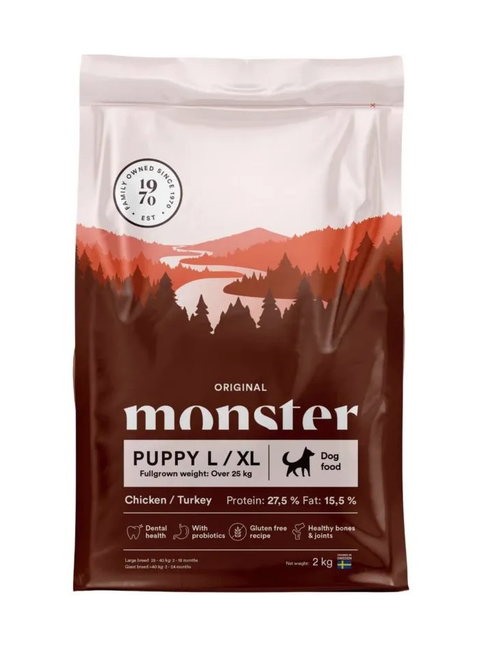 Monster Dog Original Puppy L/XL Chicken/turkey koiran kuivaruoka 12 kg - Monster kuivaruoat koiralle - 3112 - 1