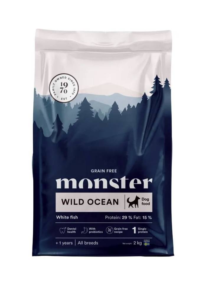 Monster Grain Free Wild Ocean White Fish 2 kg - Monster kuivaruoat koiralle - 3122 - 1