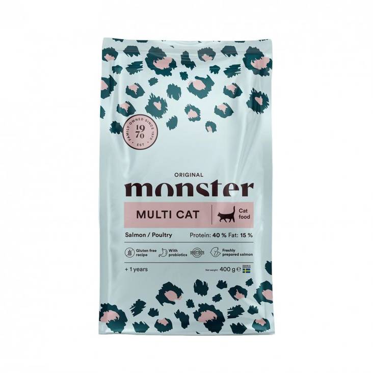 Monster Original Multicat Salmon/poultry 400 g - Monster kuivaruoat kissoille - 3072 - 1