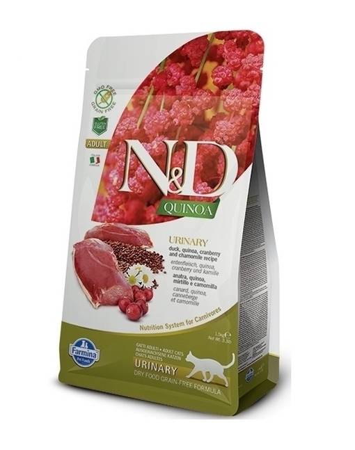 N&D Cat Adult Urinary Duck & Quinoa 300 g - ND kuivaruoat kissalle - 1532 - 1