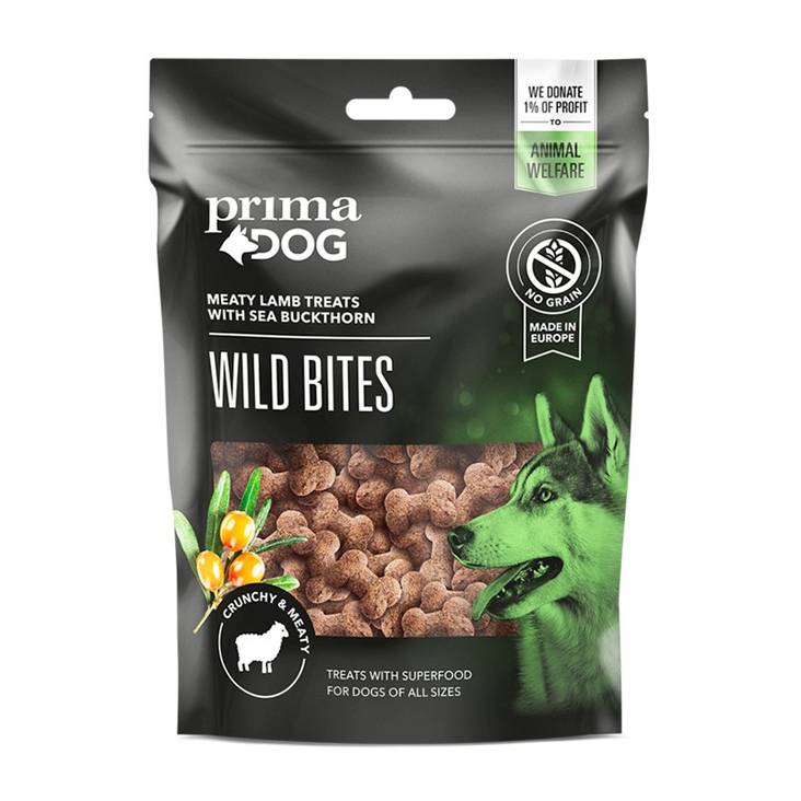 PrimaDog Wild Bites Lammas & tyrni 100 g - Koulutusherkut - 3352 - 1