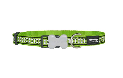 RedDingo Reflective panta luut lime 20-32 cm - Koiran tekstiilipannat - 3852 - 1