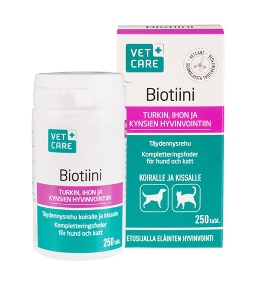 Vetcare Biotiini koirille ja kissoille 250 tbl - Muut lisäravinteet koiralle - 3692 - 1