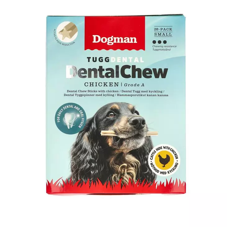 Dogman Tugg DentalChew S hammaspurutikut keskikokoisille ja pienille koirille 28 kpl - Muut puruluut - 2852 - 1