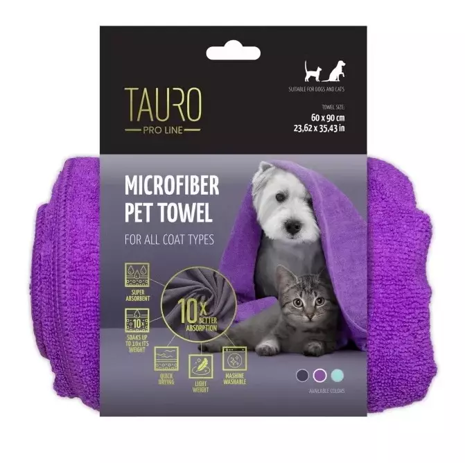 Tauro Mikrokuitupyyhe 60 x 90 cm violetti - Pyyhkeet ja kylpytakit - 5742 - 1