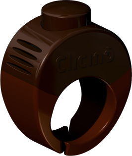 Clicino clicker-ring sormusnaksutin, ruskea S - Naksuttimet - 5992 - 1