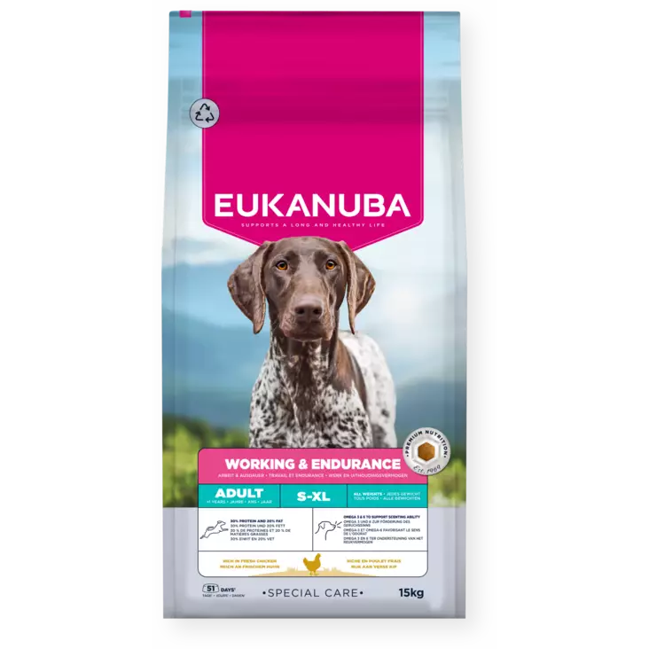 Eukanuba Special Care Adult Working & Endurance koiran kuivaruoka 15 kg - Eukanuba kuivaruoat koiralle - 6212 - 1