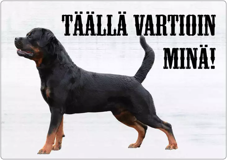 Varoituskyltti Rottweiler - Varoituskyltit - 1072 - 1