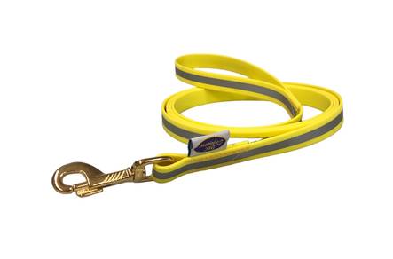 D&C Heijastava PVC talutin messinkilukolla keltainen - Muut taluttimet - 1453 - 1