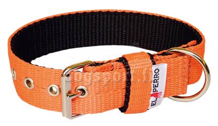 EL PERRO Solkipanta kapea oranssi 45 cm - Koiran tekstiilipannat - 1313 - 1