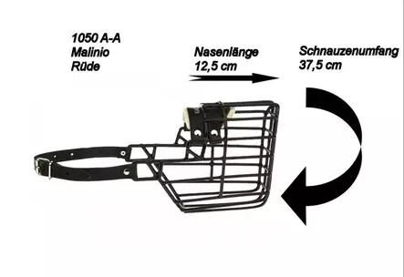 Gappay metallinen kuonokoppa kumipinnoitteella malinois uros - Metalliset kuonokopat koiralle - 5433 - 2