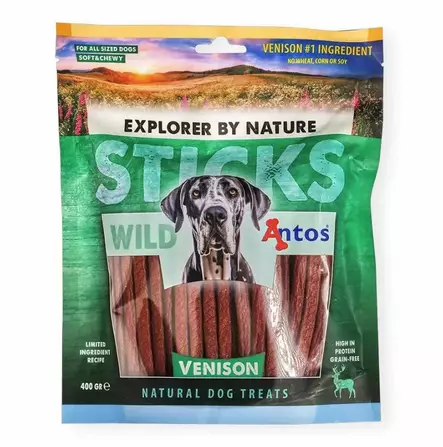 Antos Wild Sticks Venison viljattomat peuranlihatikut 400 g - Koulutusherkut - 5603 - 1