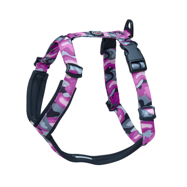 Finnero Camocolor Y-valjas pinkki XS - Koiran valjaat - 4623 - 1