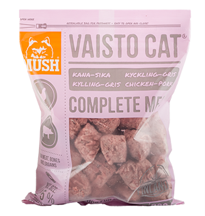 Mush Vaisto Cat Vaaleanpunainen kana-sika 800 g - Kissan raakaruoat - 3203 - 1